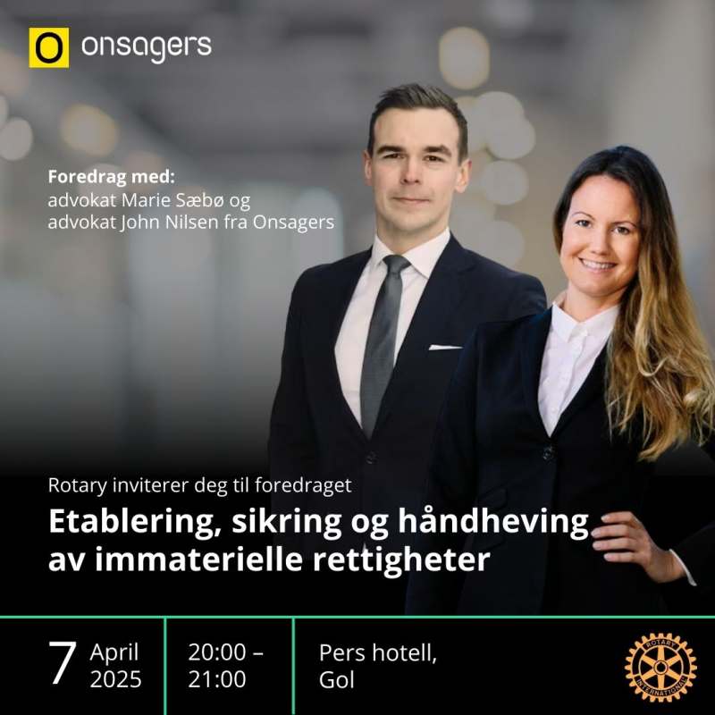 Etablering, sikring og håndheving av immaterielle rettigheter 7.4.2025 kl 20